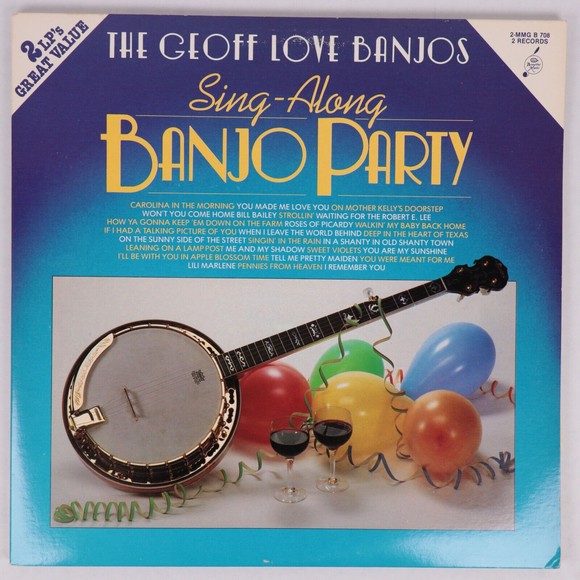 The Geoff Love Banjos  Sing-Along Banjo Party 1975 12" Vinyl LP Record MMGB-708 - Picture 1 of 12